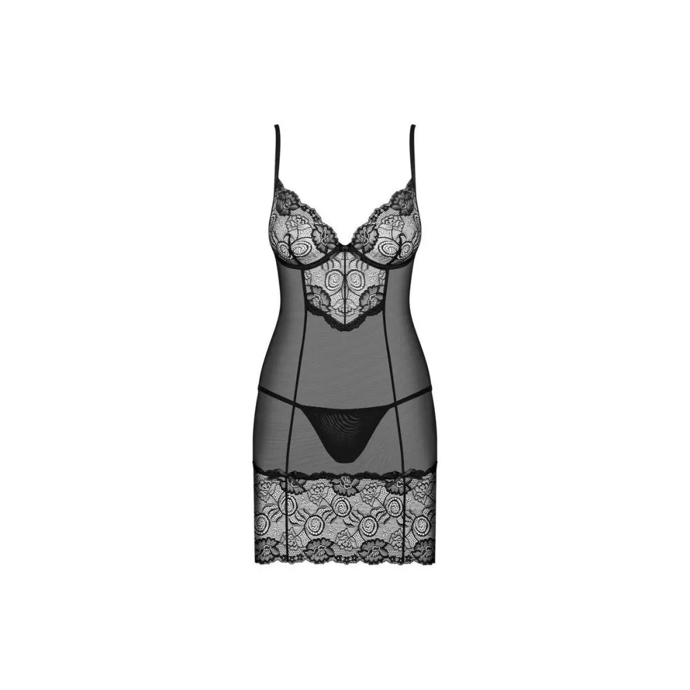 Alluria Chemise & Thong S/M By Obsessive Alluria